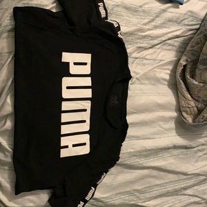 Black and white Puma short sleeve T